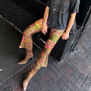 Novella Royal Iris Bell Bottoms in Rust Primrose